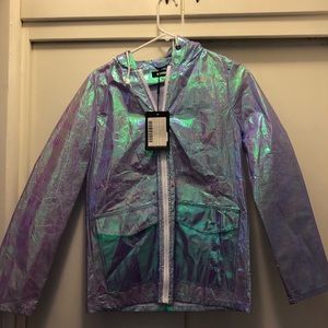 purple iridescent jacket